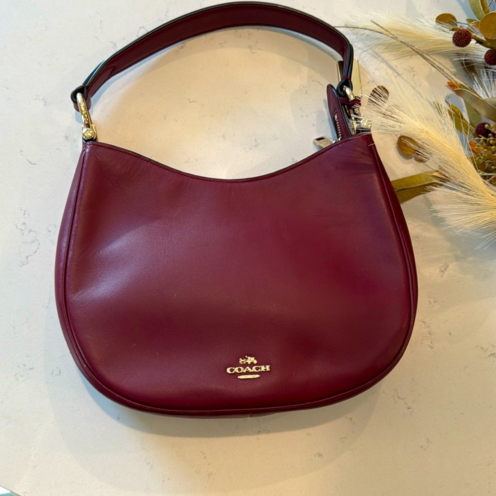Coach Mae Burgundy Hobo Bag